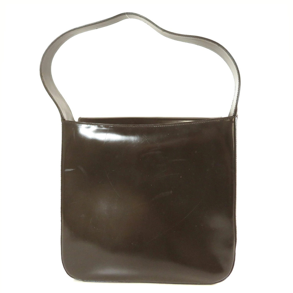 Gucci Interlocking Vernis Patent GG Leather Bag Shoulder Hobo Black
